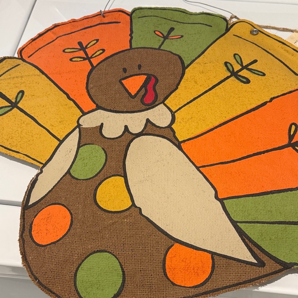 Colorful Turkey door Hanger